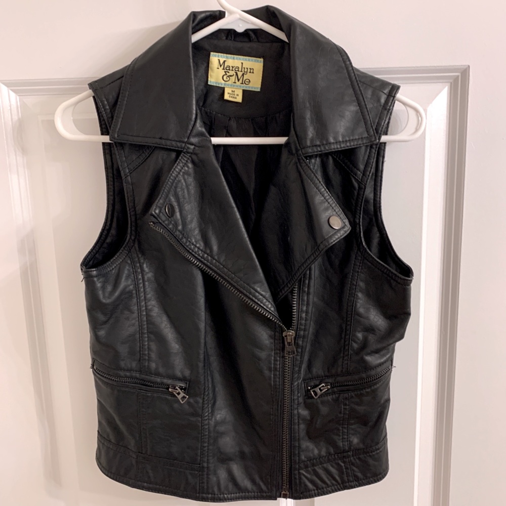 Black Leather Vest